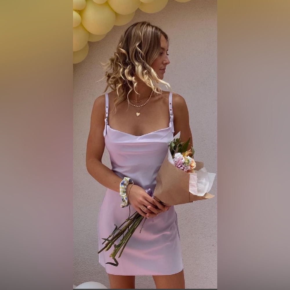Shades of Rose lavender satin mini xs